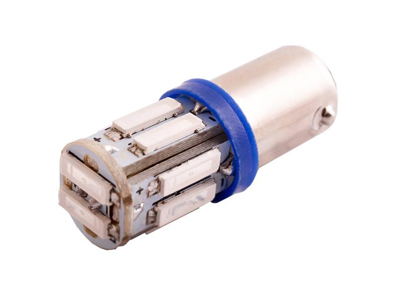Автолампа светодиодная BA9S T4W 12 В SMD7020-10led Синий (1459)