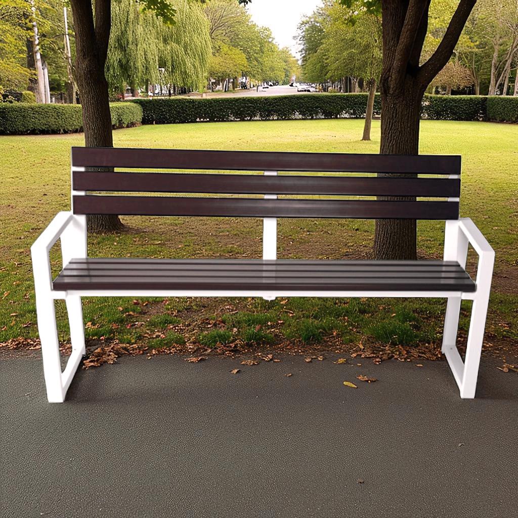 Лавка садова ТОБІ ШО модерн люкс ПВХ 1614х838х545 мм Коричнево-Білий - фото 4 Лавка садова ТОБІ ШО модерн люкс ПВХ 1614х838х545 мм Коричнево-Білий - фото 4