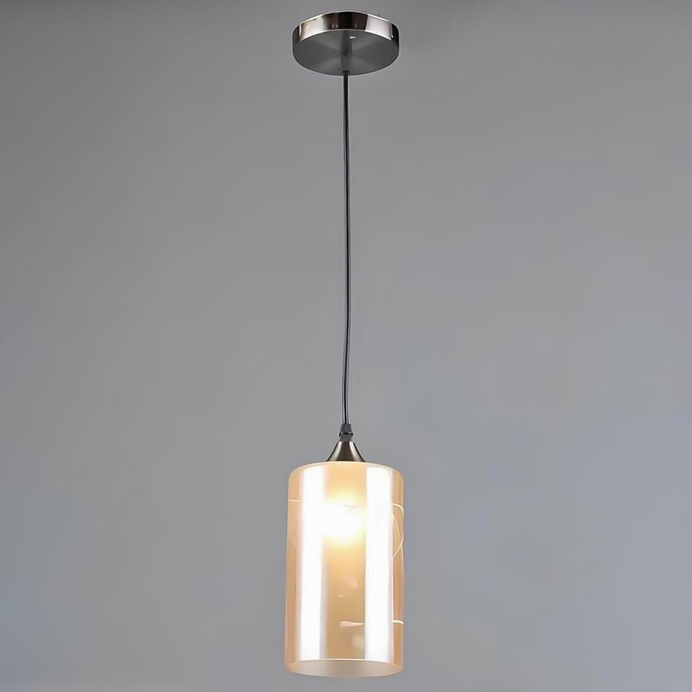Люстра подвесная Light House SR-20747/1H AB D120хH200/H800 E27 плафон янтарный Бронзовый