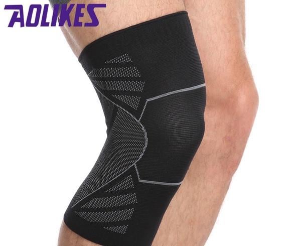 Наколінник Aolikes еластичний фіксатор суглоба 1 шт. L Чорний (01229) - фото 2