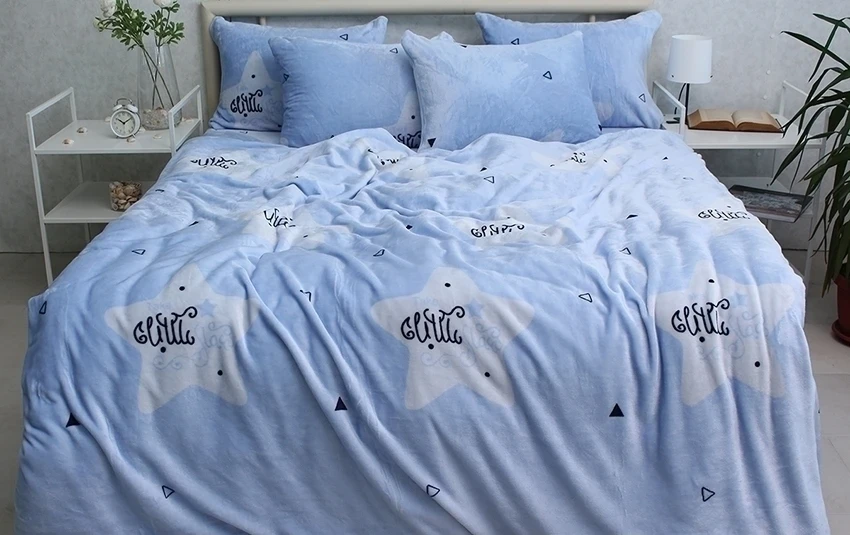 Комплект постільної білизни TAG Tekstil велсофт ALM1903 полуторний (18754) Комплект постільної білизни TAG Tekstil велсофт ALM1903 полуторний (18754)