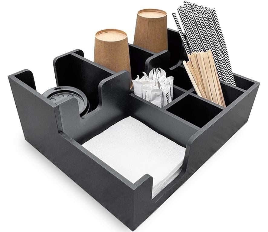 Органайзер барный для стаканов/крышек/салфеток на 9 секций МДФ 31х24х12 см Black (БАР 016) Органайзер барный для стаканов/крышек/салфеток на 9 секций МДФ 31х24х12 см Black (БАР 016)