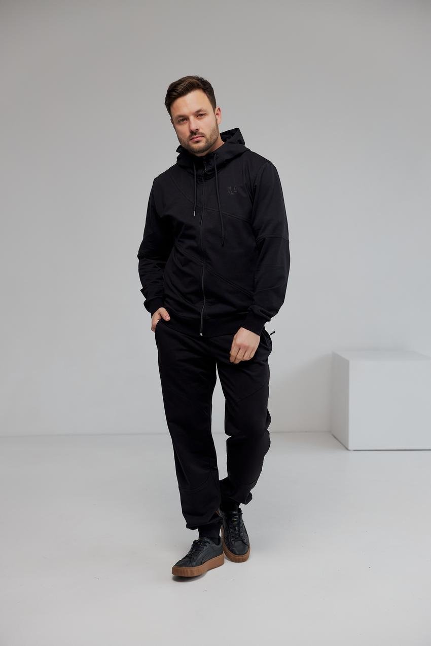 Спортивный мужской костюм М147.3 3-х нитка M Черный (169-1-61)