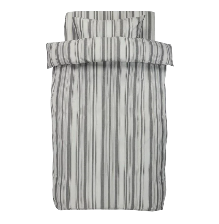 Комплект постельного белья крашеное волокно 140х200 см Белый/Черный (d53cf23d)