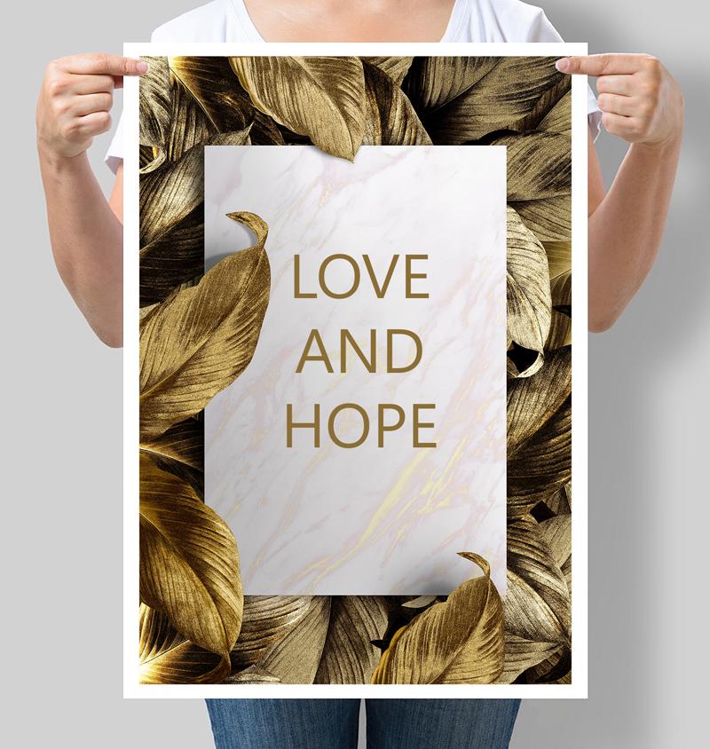 Постер мотивирующий "Love and Hope" 42х60 см (М110) Постер мотивирующий "Love and Hope" 42х60 см (М110)