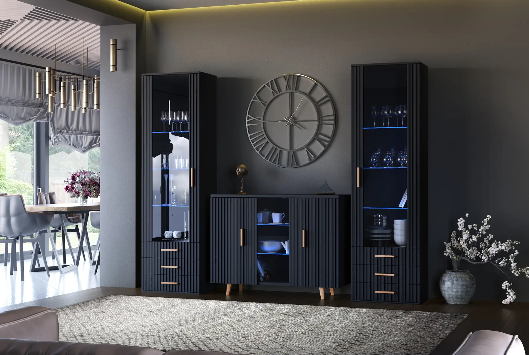 Гостиная комплект Artos Design Verona из ламинированной ДСП/ламинированной МДФ 6 Черный (49351)