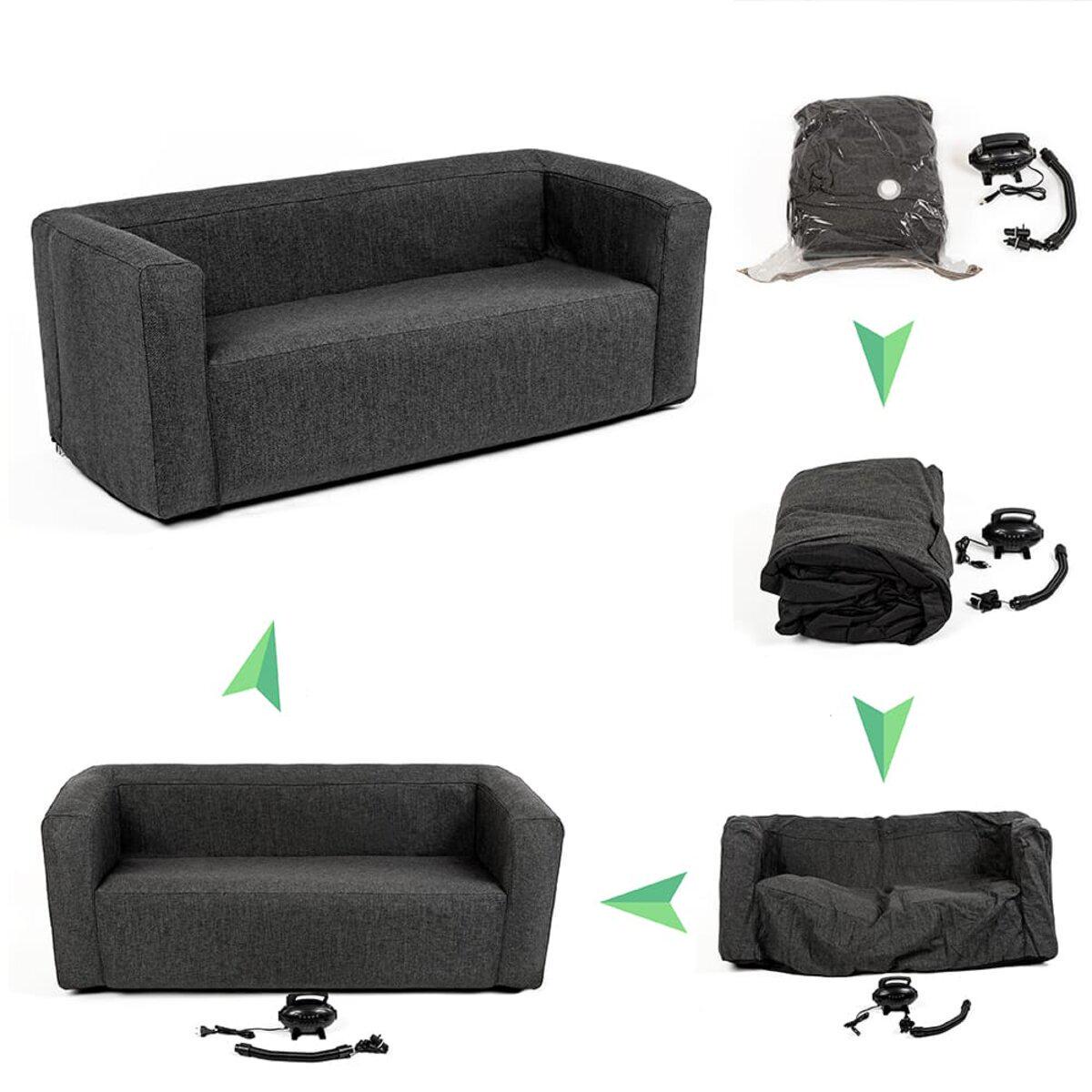 Надувний диван Сірий (SW-00002293) - фото 6 Надувний диван Сірий (SW-00002293) - фото 6