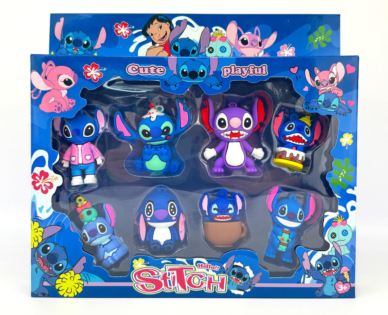 Набор силиконовых фигурок LILO STITCH 8 шт. (9527-3А)