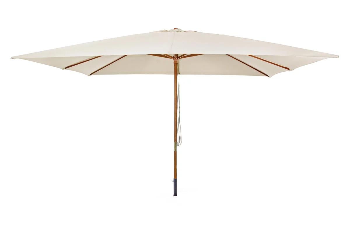 Зонтик квадратный "Де Люкс" 3х4 м с деревянной основой для заведений HoReCa/летних площадок/садовых участков/террас