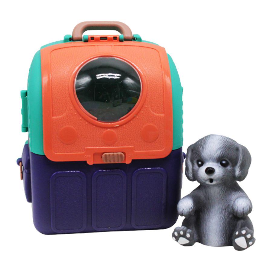 Игровой набор Собачка в переноске Синий/Зеленый (1-6-214506)