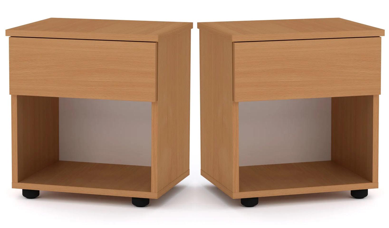 Тумба приліжкова комплект 2 шт. Компаніт ПКТ-8 Бук (26655989)