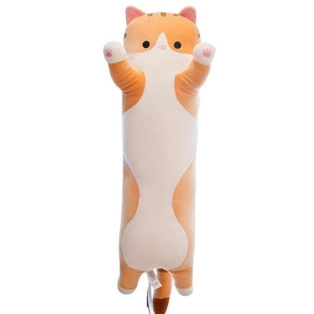 Игрушка мягкая Длинный Кот Батон 50 см Коричневый