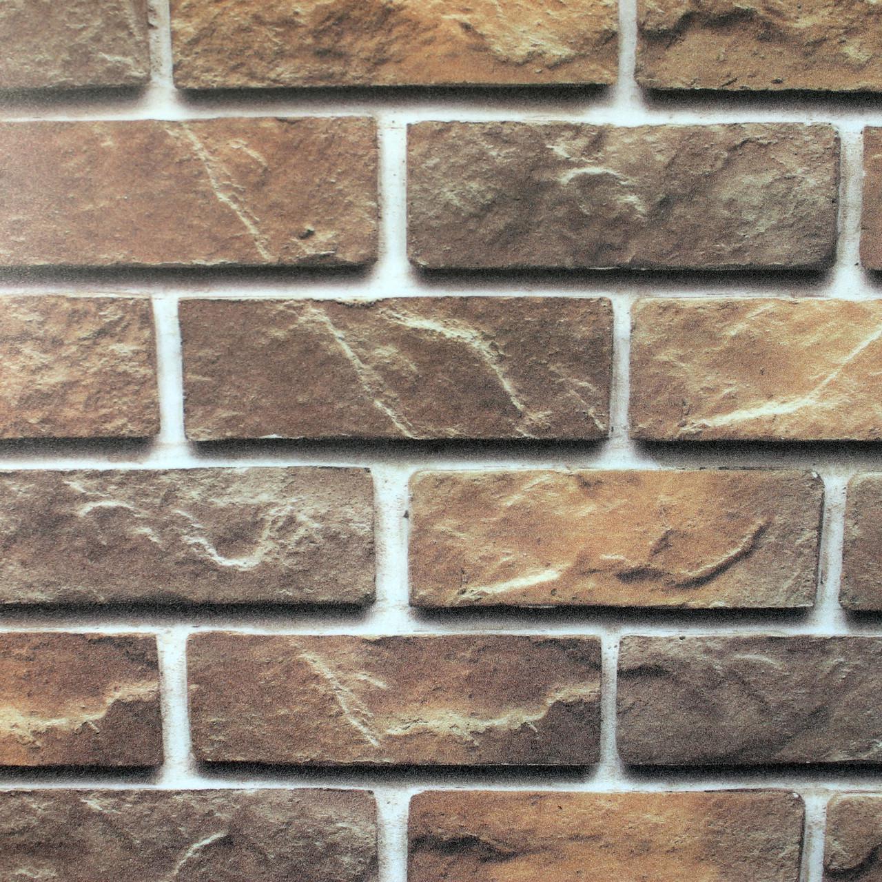 Кухонный фартук 3Д 600х3600 мм Коричневый кирпич