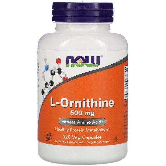 Орнітін NOW Foods L-Ornithine 500 мг 120 Veg Caps NF0122