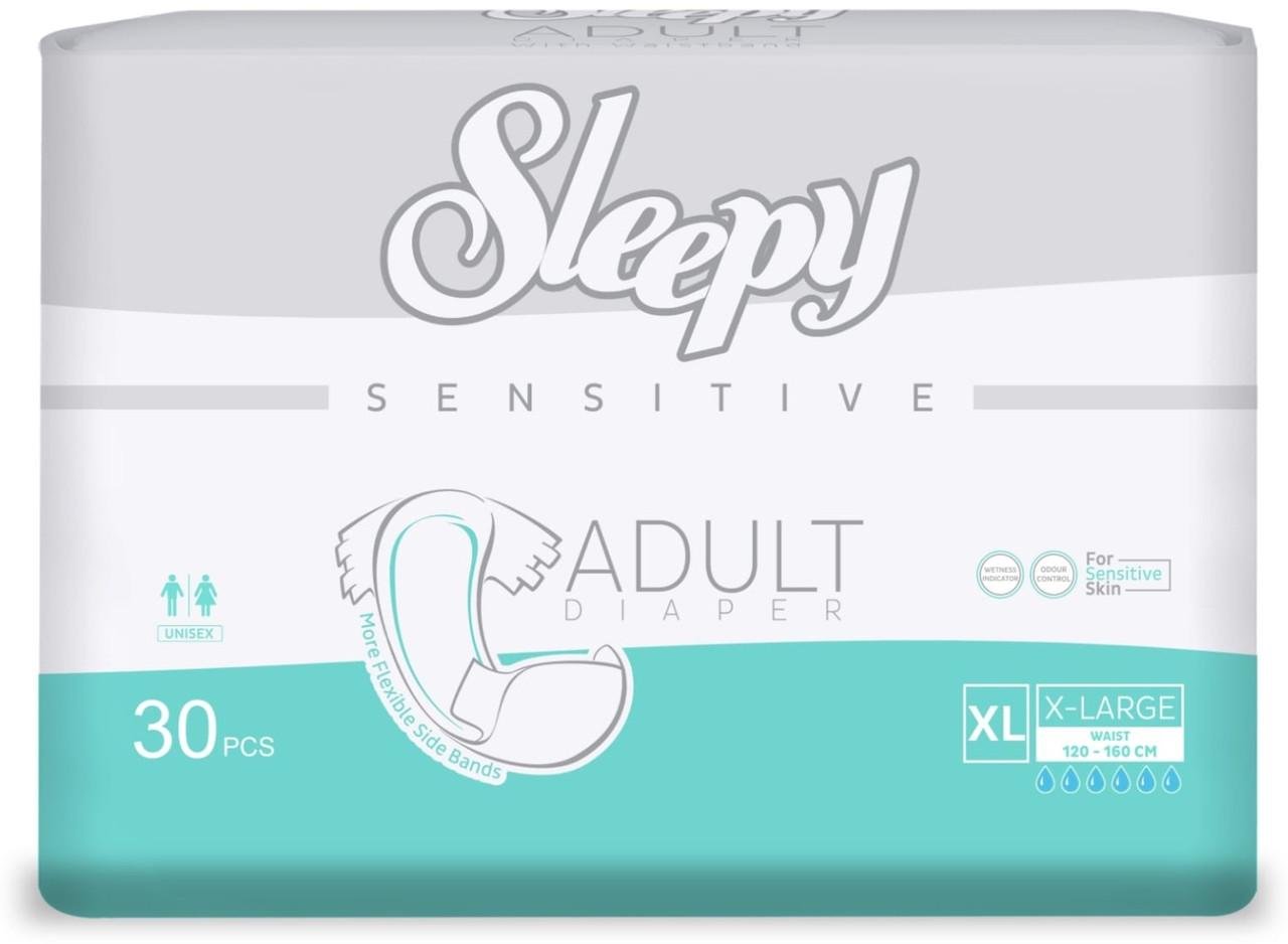 Подгузники для взрослых Sleepy Sensitive XL №30 120-160 см (000005912) Подгузники для взрослых Sleepy Sensitive XL №30 120-160 см (000005912)