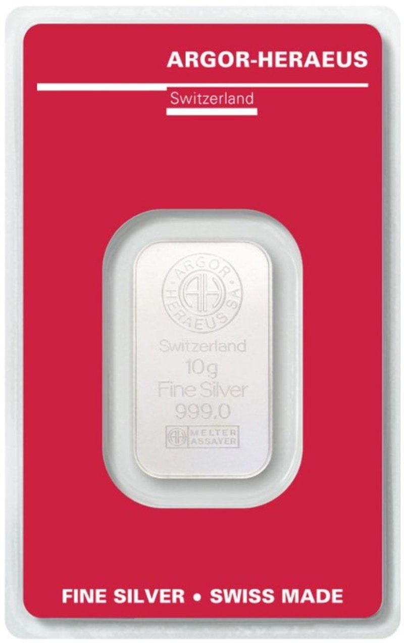 Серебряный слиток Argor-Heraeus 10 г
