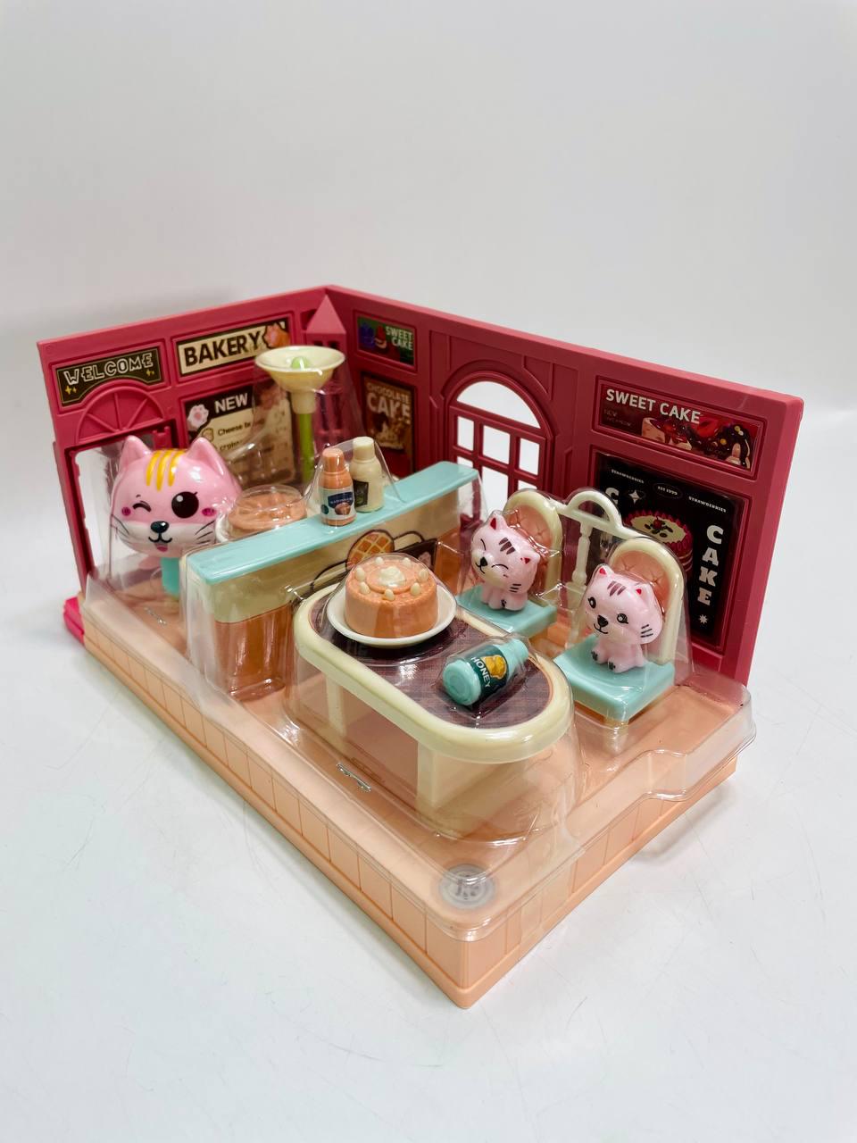 Набор мебели Кафе подсветка мелодии фигурки животных и муляжи мебели пищевых продуктов посуды (HY 109 A1) - фото 5