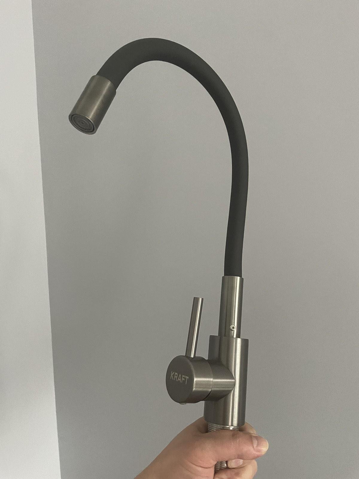 Мойка кухонная Lidz 5050 Черный/смеситель для кухни Kraft гибкий Черный - фото 16 Мойка кухонная Lidz 5050 Черный/смеситель для кухни Kraft гибкий Черный - фото 16