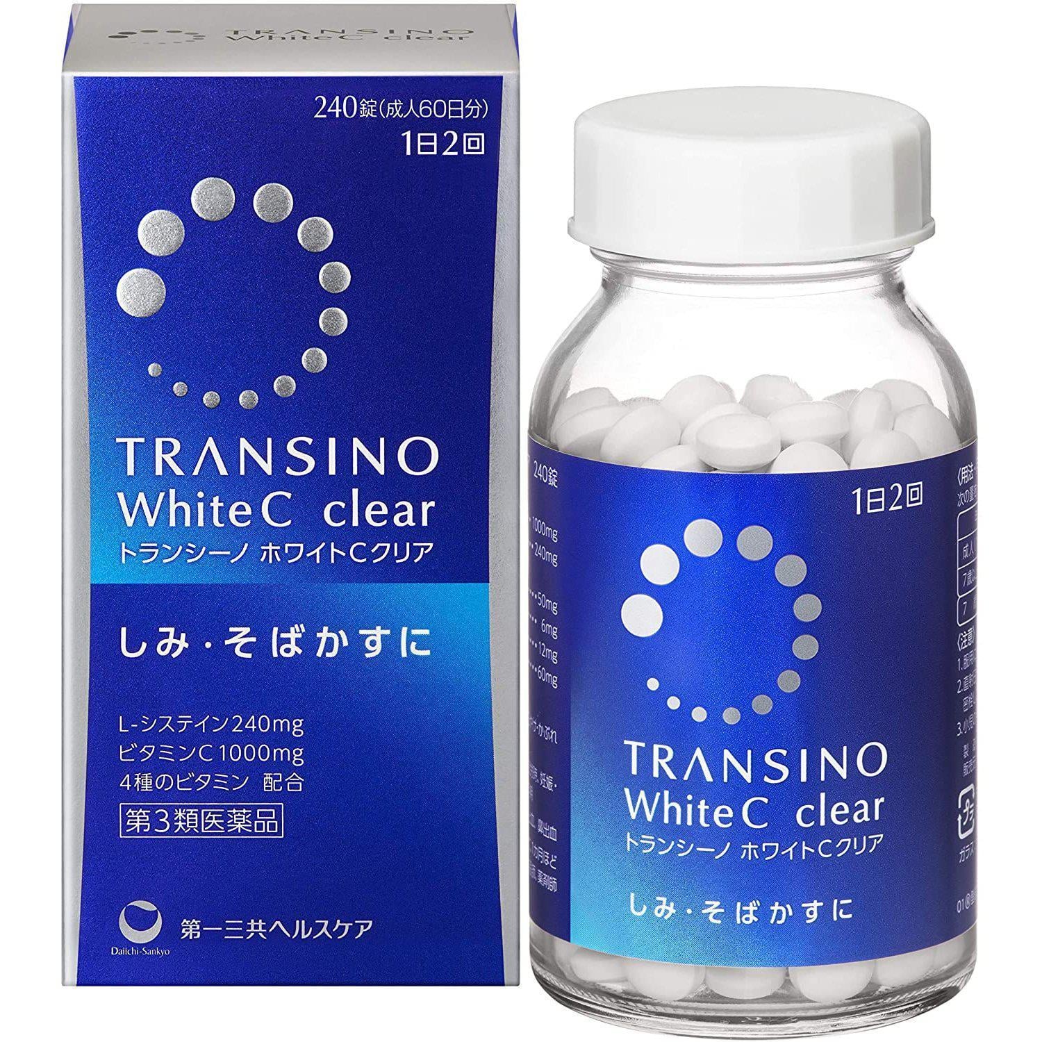 Комплекс від пігментних плям і ластовиння Transino White C Clear 60 дн. 240 шт.