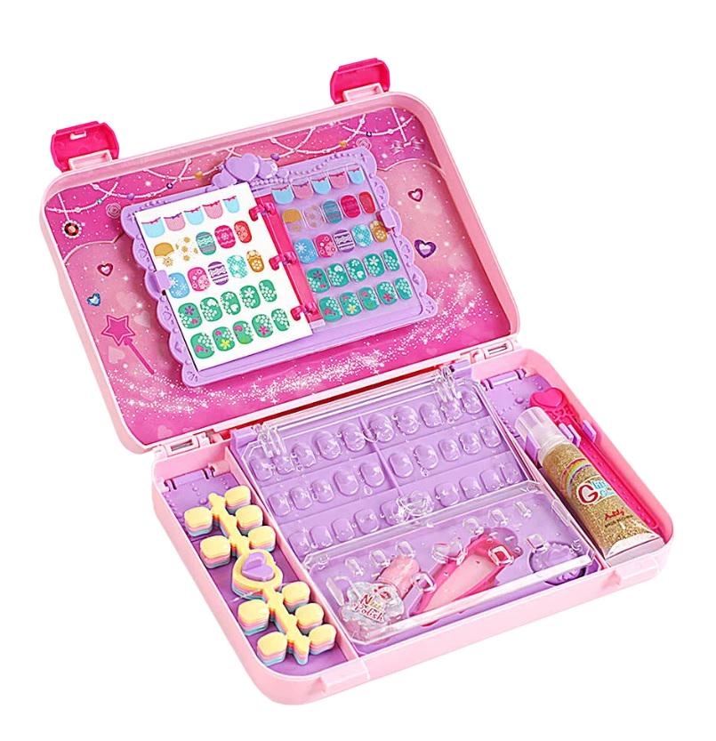 Игровой набор для маникюра Anlily стразы/наклейки/блестки Pink (105206)