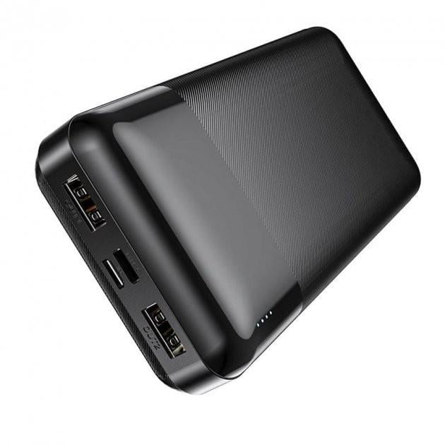 Повербанк Hoco J72 10000 mAh 15W 2USB/MicroUSB/Type-C 2A LED индикатор Черный (749586)