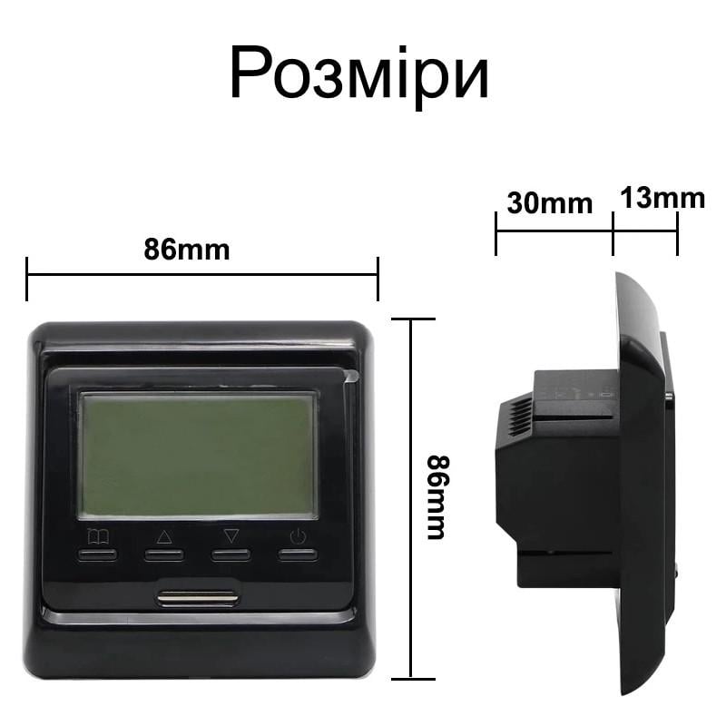 Термостат для газового и электрического котла Minco Heat MK60L с LCD-дисплеем Черный (100862) - фото 7 Термостат для газового и электрического котла Minco Heat MK60L с LCD-дисплеем Черный (100862) - фото 7