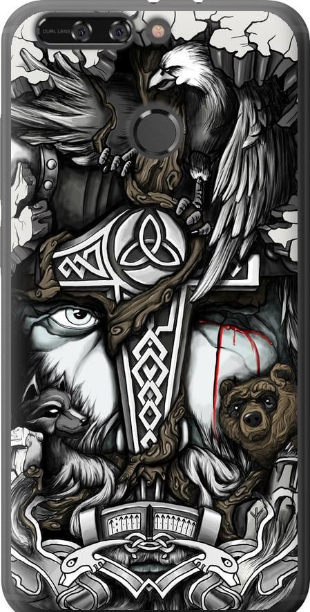 Чехол на Huawei Honor V9 / Honor 8 Pro Тату Викинг (4098u-1246-42517)