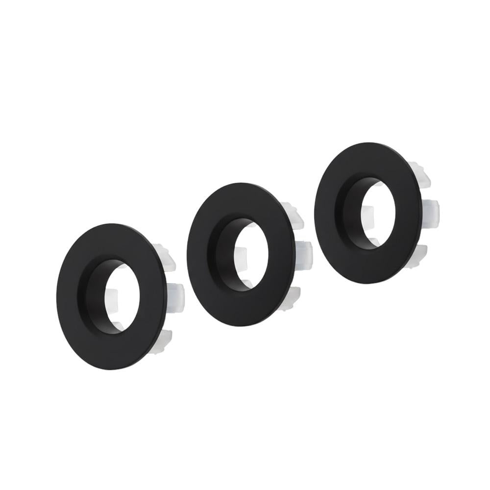 Набор накладок универсальных на перелив умывальника 3 шт. Черный (OK0501)