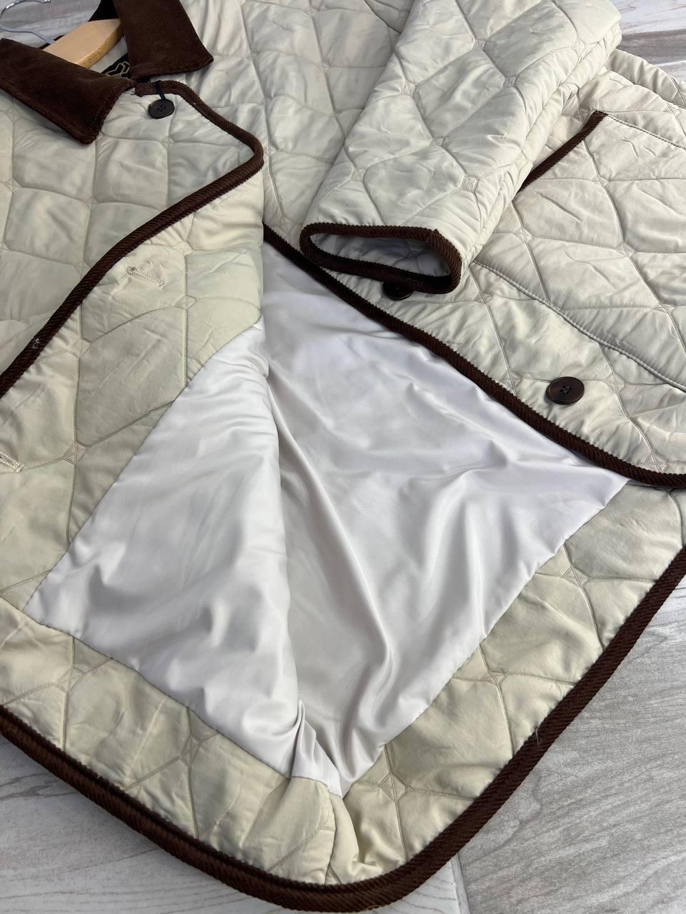 Куртка жіноча LADY YEP 9090 сорочка оверсайз стьобана демісезонна на гудзиках комбінована з вельветом M Бежевий (3717) - фото 4 Куртка жіноча LADY YEP 9090 сорочка оверсайз стьобана демісезонна на гудзиках комбінована з вельветом M Бежевий (3717) - фото 4