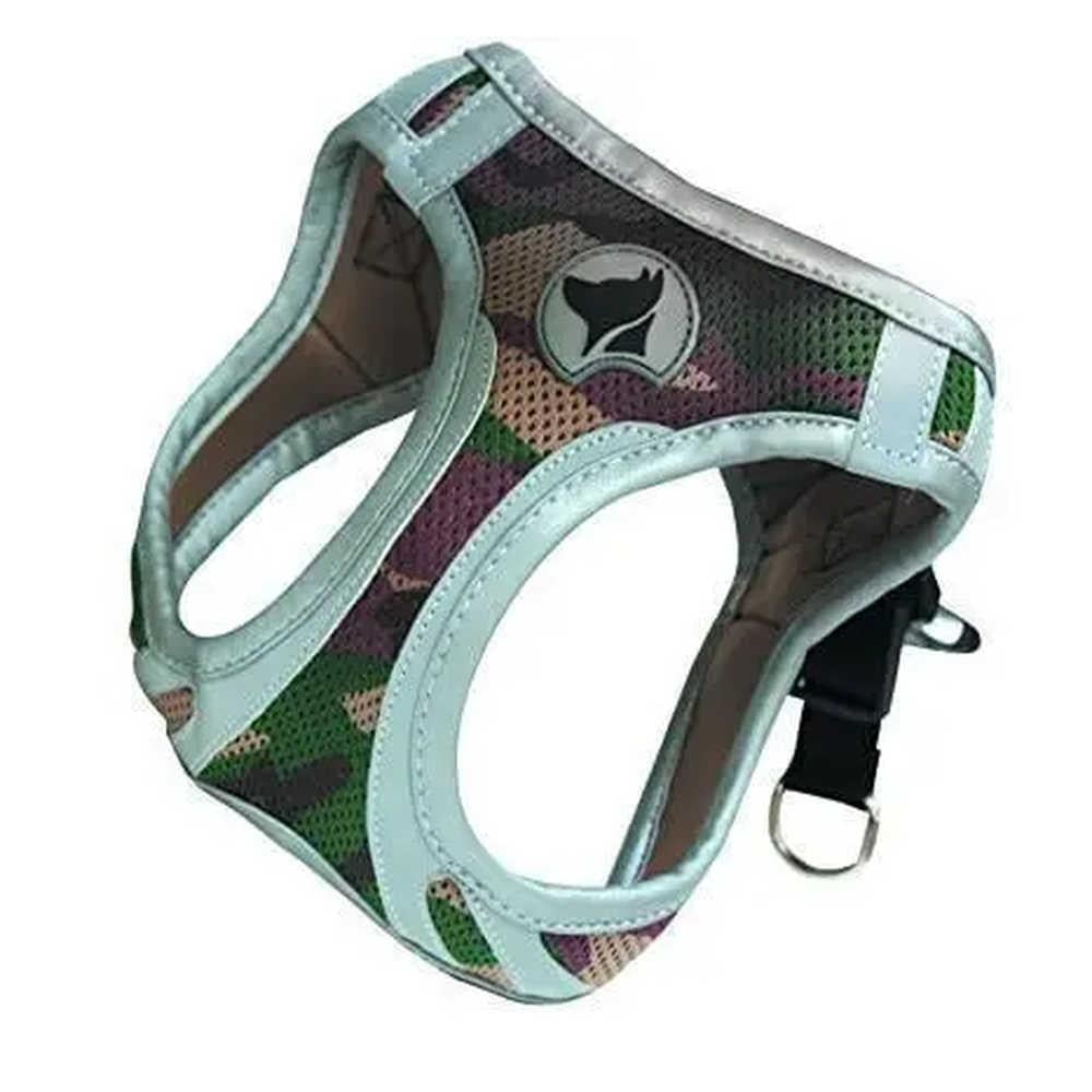 Шлейка для собак нейлоновая Croci HIKING REFLECTIVE L 46-53 см Милитари