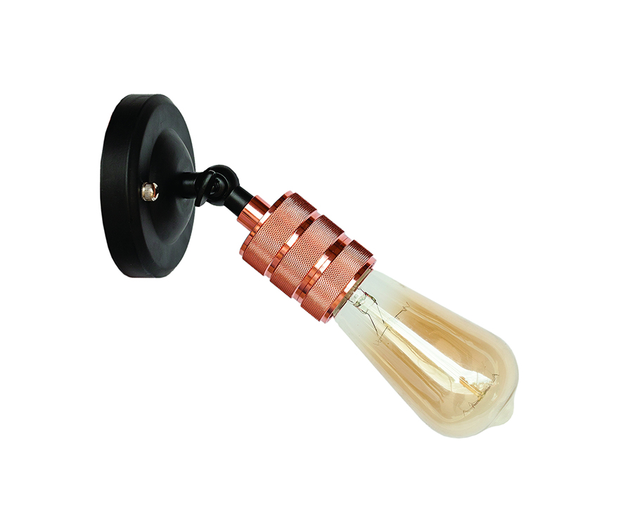 Бра Levistella Lofty короткое с патроном AMP21 Черный/Розовое золото (1963530208)