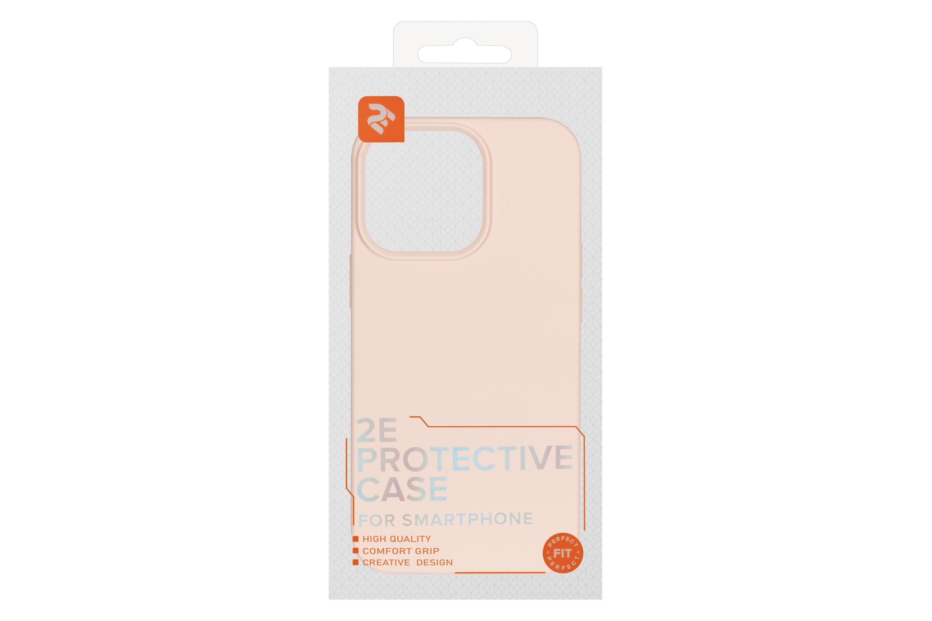 Чехол-бампер для телефона 2E Basic Liquid Silicone iPhone 13 Pro Sand Pink (2E-IPH-13PR-OCLS-RP) - фото 3