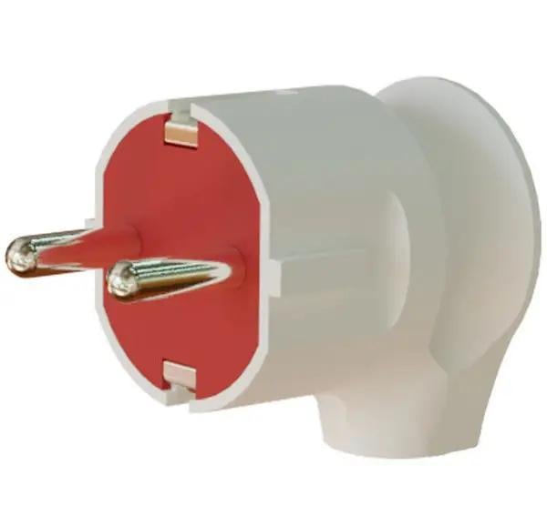 Вилка штепсельна кутова Neomax NX1004 з заземленням Білий (27849111) Вилка штепсельна кутова Neomax NX1004 з заземленням Білий (27849111)