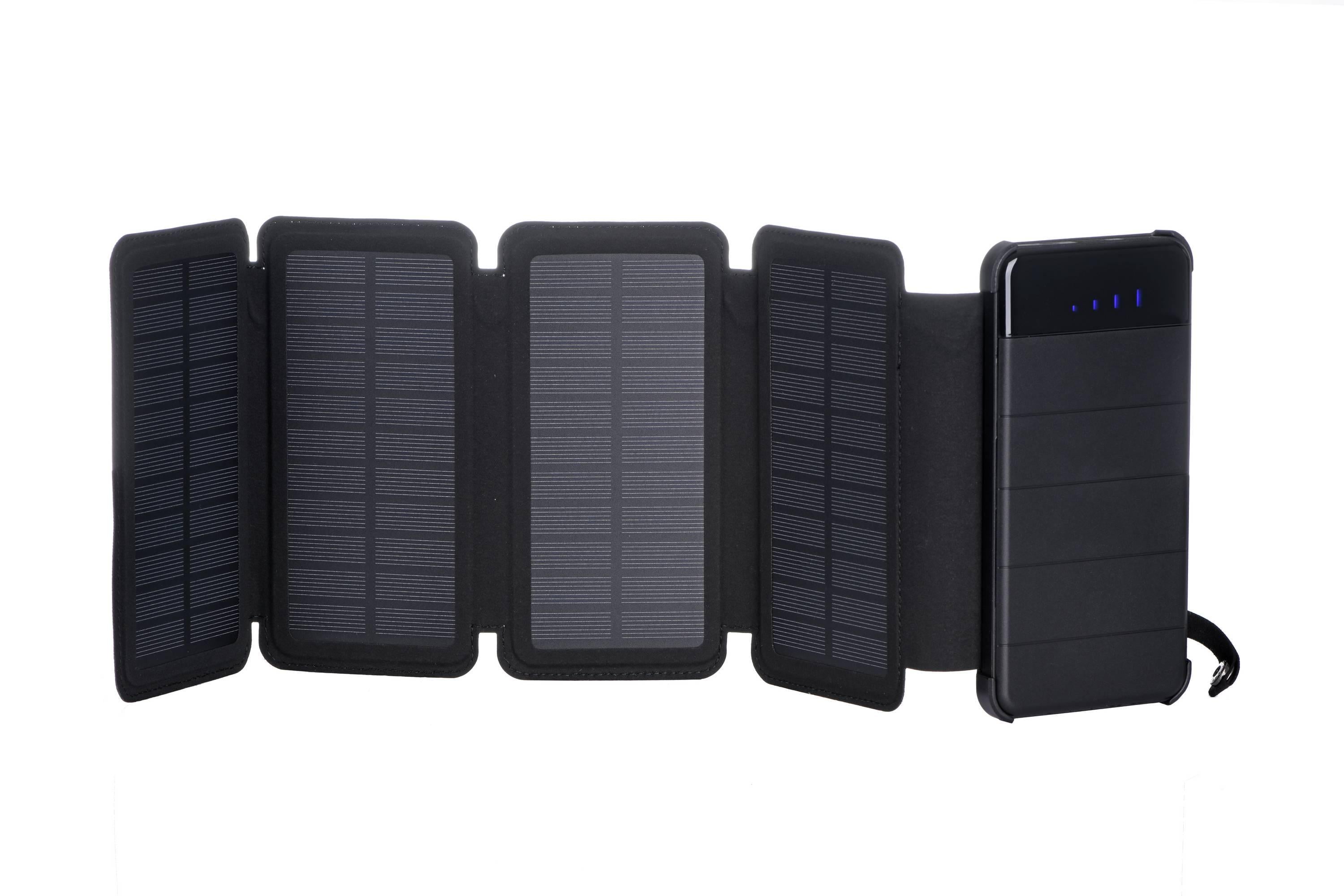 Повербанк 2E Solar 8000 мАч LED-фонарь Черный (2E-PB814-BLACK)