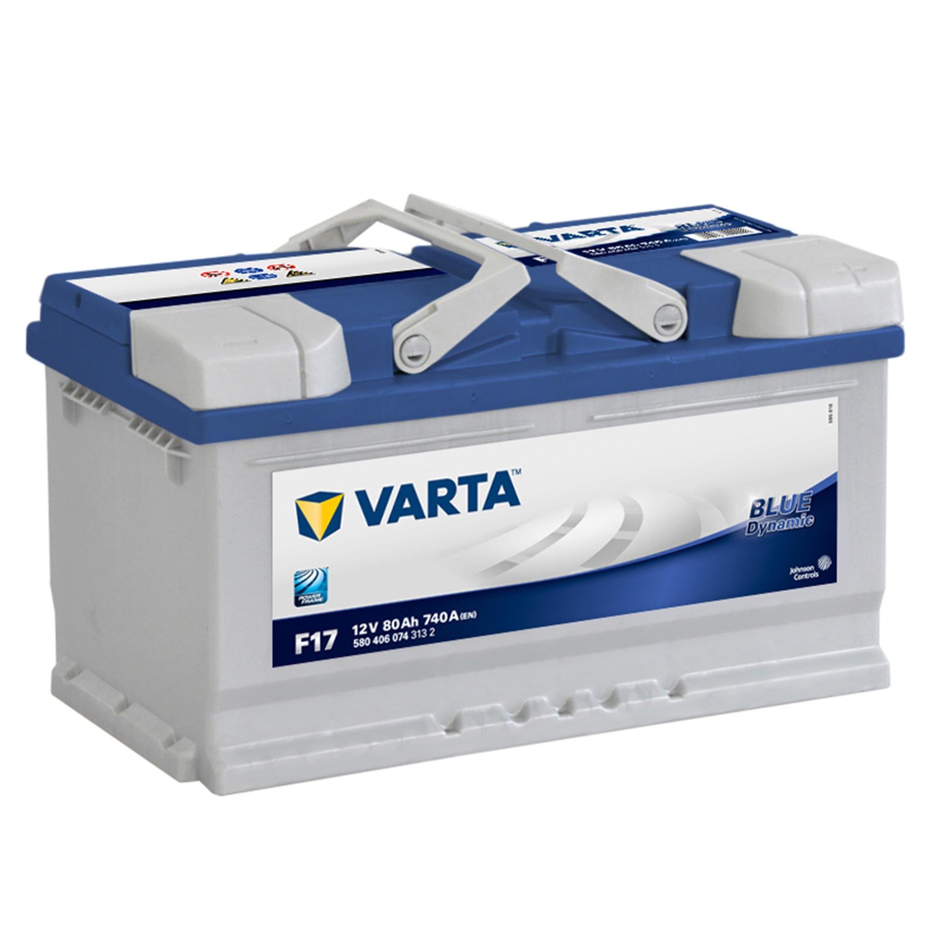 Автомобильный аккумулятор dynamic. Varta 80ah 740a. Varta Blue Dynamic 80ah 740a (em). Varta 75ah. Varta f17 12v 80ah 740a.