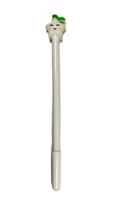 Ручка гелевая черная Star Белый (0445)