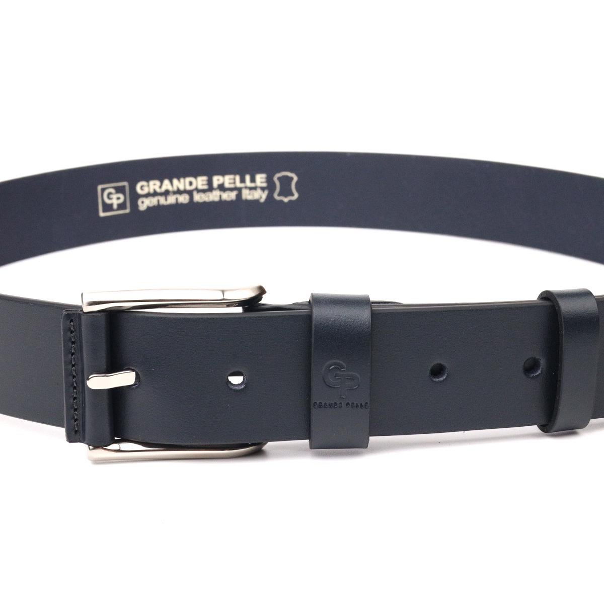 Ремень кожаный мужской GRANDE PELLE Leather Belt 21470 Синий (10847254) - фото 3