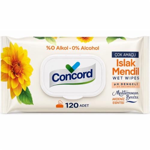 Салфетки влажные Concord Средиземноморский бриз 120 шт.