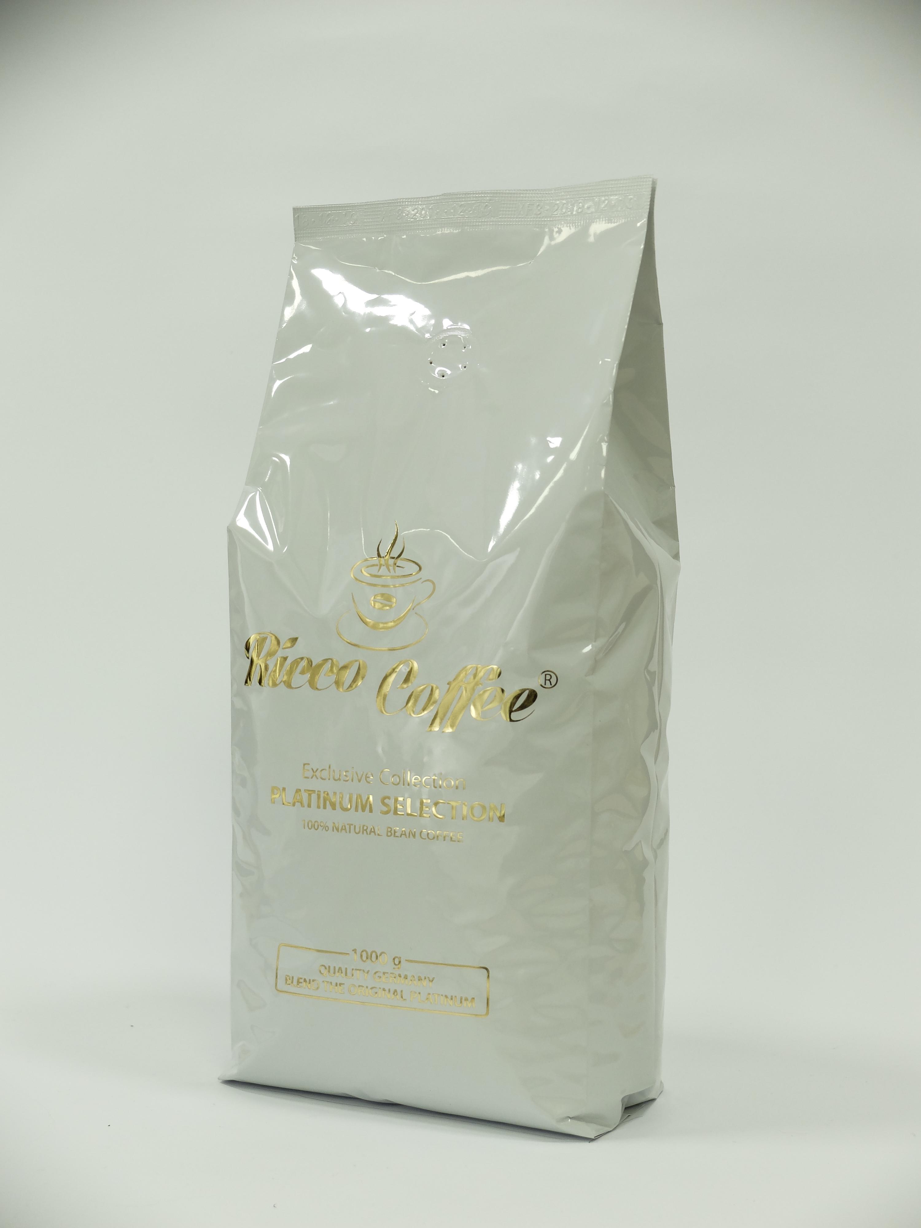 Кофе зерновой Ricco Coffee Platinum Selection 1 кг Белый (11506085) - фото 1