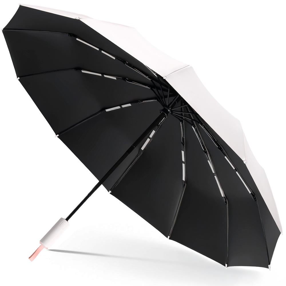 Зонтик автоматический двухслойный от дождя и солнца LOSSO Elite 105 см Белый (526301974 ) - фото 1