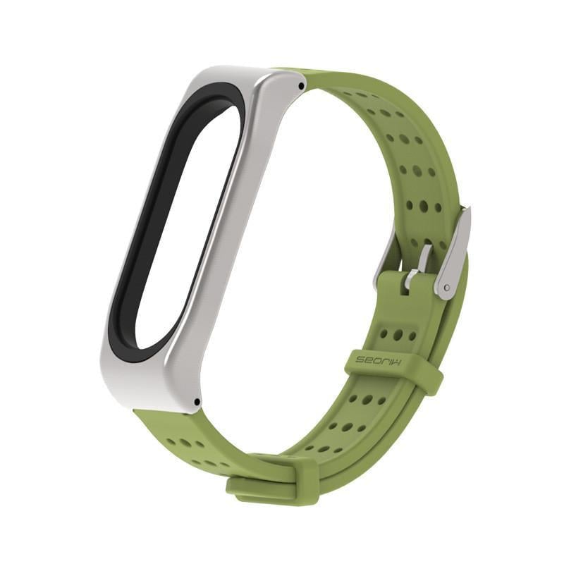 Ремешок для смарт-часов Xiaomi Mi Band 4/3 MiJobs Classical TPU Зеленый (1704P)