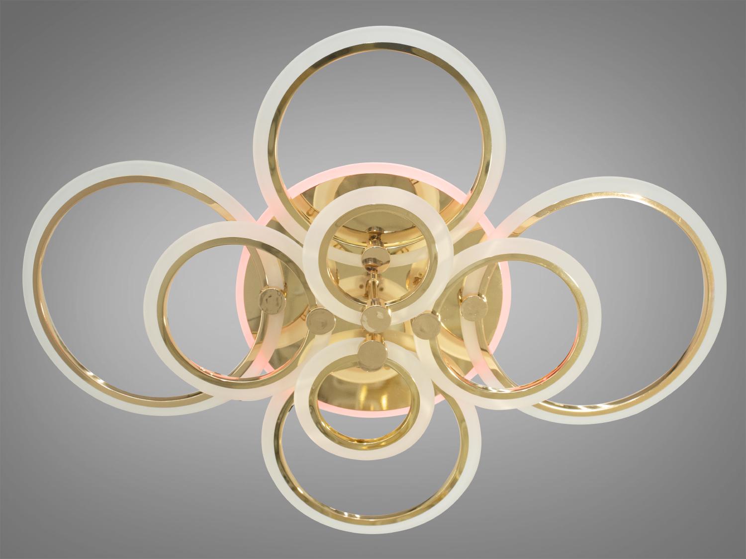 Люстра потолочная с диммером и LED подсветкой 175W (A8022/8G 3col dim) - фото 4