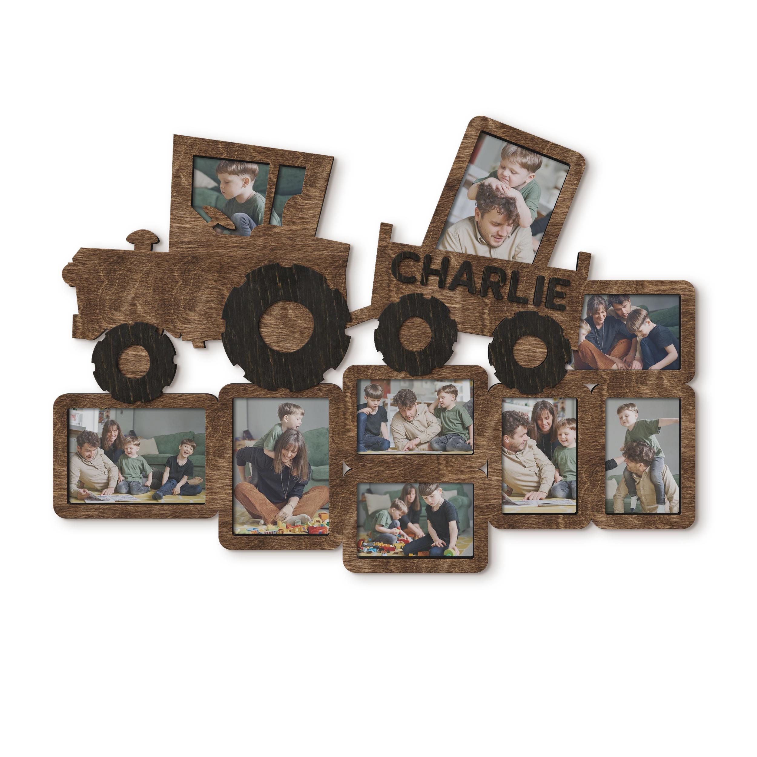 Фоторамка-колаж The Frame Depot у формі трактора з нанесенням імені на 9 фото Темно-коричневий (tractor_collage-5) - фото 1 Фоторамка-колаж The Frame Depot у формі трактора з нанесенням імені на 9 фото Темно-коричневий (tractor_collage-5) - фото 1