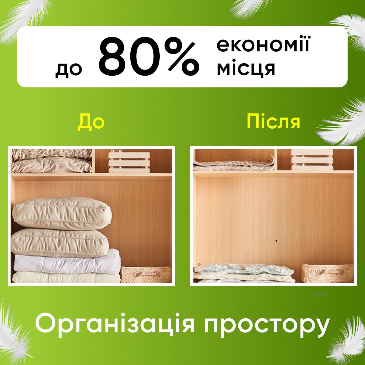 Вакуумний пакет для речей 1 шт. 80х110 см Прозорий (1749473304277) - фото 5 Вакуумний пакет для речей 1 шт. 80х110 см Прозорий (1749473304277) - фото 5