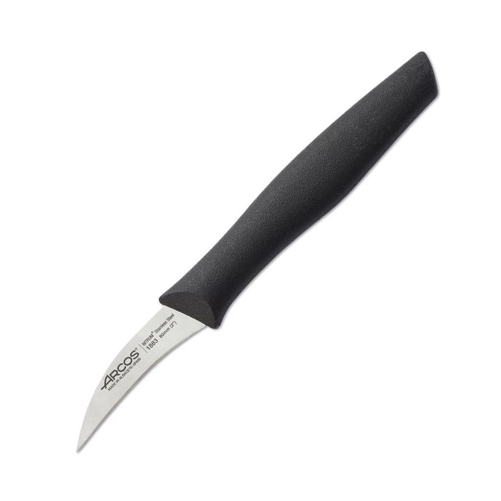 Кухонний ніж Arcos Nova для чищення вигнутий 60 мм Чорний (188300)