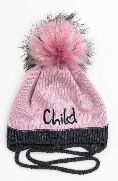 Шапка детская для девочек Сабина D982 флис 44-48 см Бежевый - фото 4