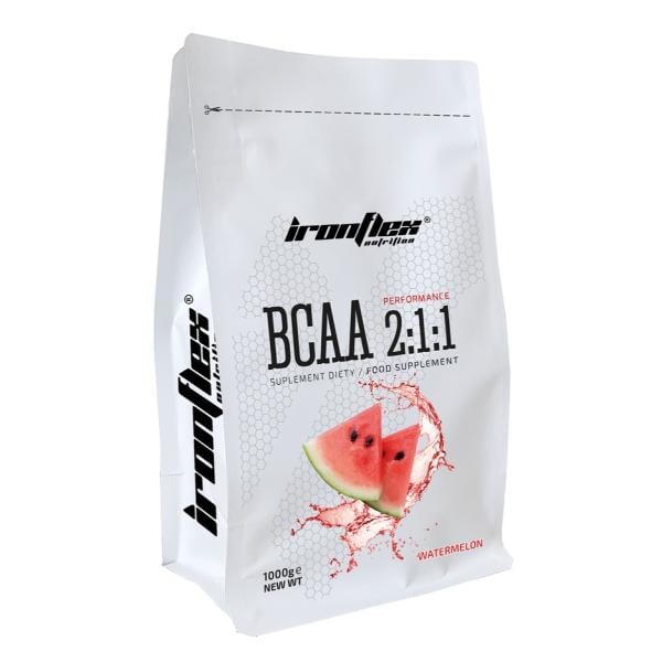 Аминокислота BCAA для спорта IronFlex BCAA Performance 2-1-1 1000 g 200 servings Watermelon (000026004)