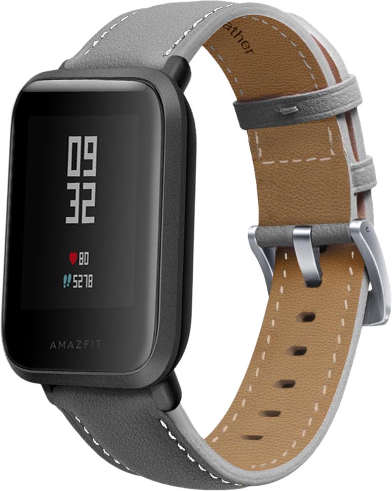 Ремінець шкіряний Folsa для Amazfit Bip Grey (31523-33)