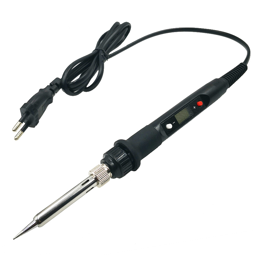 Електричний паяльник Lefavor 80 W з регульованою температурою й цифровим дисплеєм Black (1683533896)