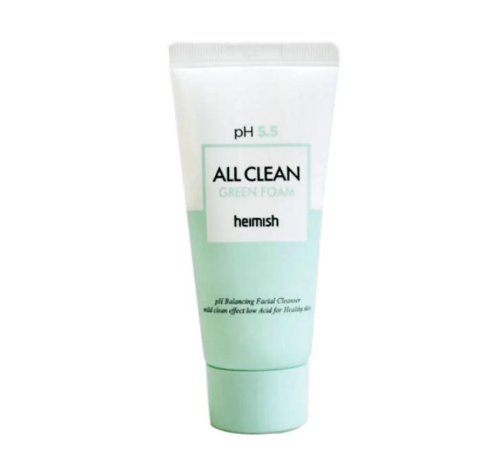 Пенка для умывания Heimish All Clean Green Foam с низким уровнем pH 5.5 30 мл (HE4262)